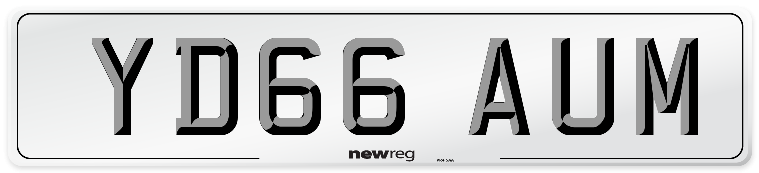 YD66 AUM Number Plate from New Reg
